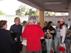 English languge group being welcomed on arrival