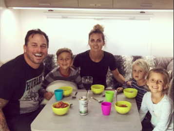 Happy Australian homestay family